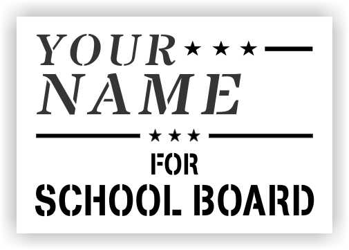 For School Board Stencils