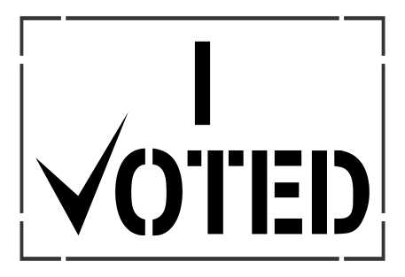 I VOTED Stencils