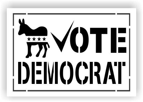 VOTE Democrat Stencils