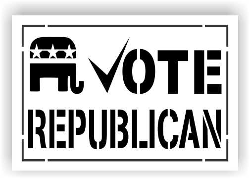 VOTE Republican Stencils