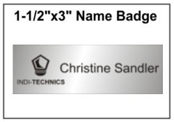 1.5" x 3" Engraved Name Badge