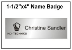 1.5" x 4" Engraved Name Badge