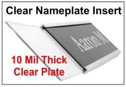 Clear Plastic Lexan Nameplate Insert