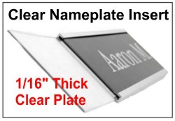 Clear Plastic Lexan Nameplate Insert