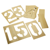 10" Brass Interlocking Number Stencils