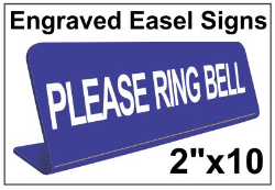Engraved Easel Tabletop Sign, 2"x10"