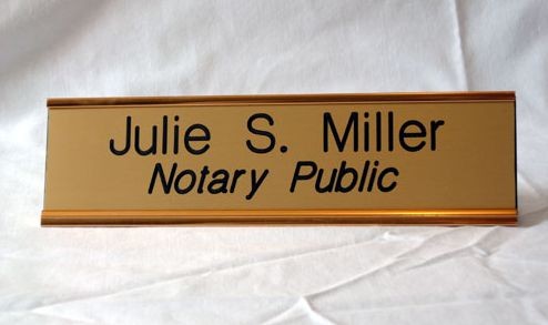 Notary Public Nameplate