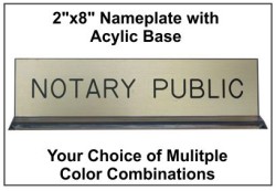 Notary Public Nameplate