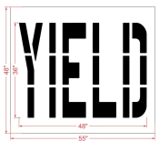 36" YIELD MUTCD Stencil