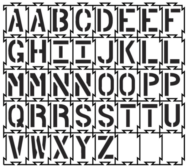 4-Way-Lock Stencil