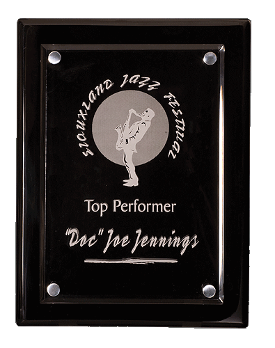 Black Piano Finish Floating Acrylic Plaque