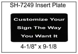 7249 Architectural Plastic Insert Plate