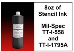 Stencil Ink
MIL-I-1795A, TT-I-558