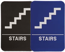 Stock ADA Sign, 6"x9", STAIRS