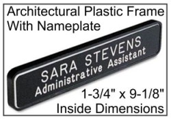 Nameplate Frame Backings, Hangers and Accessories