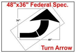 Curve Arrow Stencil