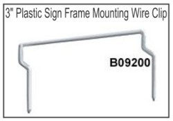 B09200 3-1/2" Wire Clip for Plastic Frames