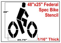 BIKE Symbol, Federal Spec.
Bike Stencil