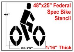 BIKE Symbol, Federal Spec.
Bike Stencil