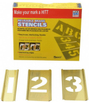 8" Brass Interlocking Number Stencils