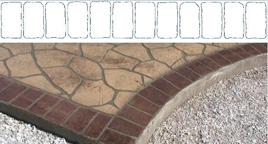 Cobble Brick Concrete Stencil