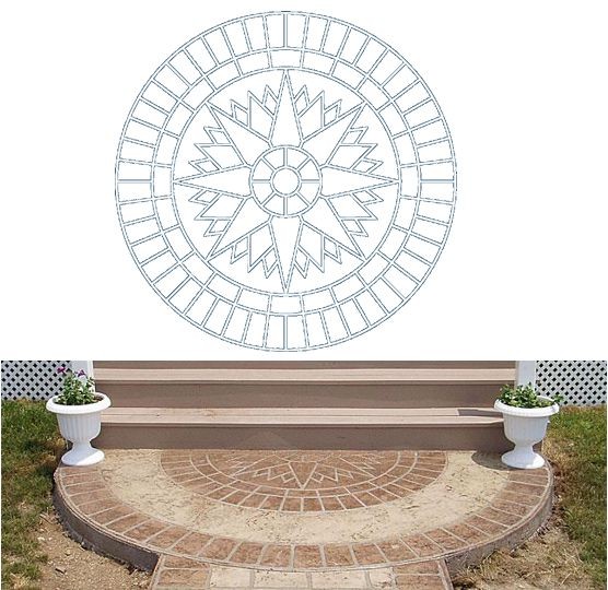 Compass Stencil
Concrete Stencil
Driveway Stencil