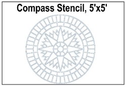 Compass Stencil
Concrete Stencil
Driveway Stencil