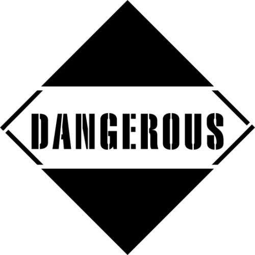 Dangerous Sign Stencil
