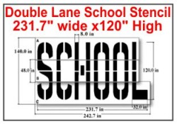 DOUBLE LANE SCHOOL STENCIL