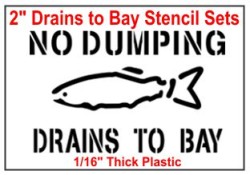 Drains to Bay Stencil