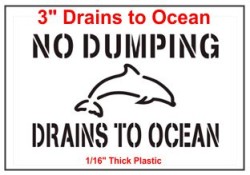 Drains to Ocean Stencil
