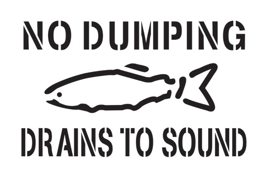 Drains to Sound Stencil