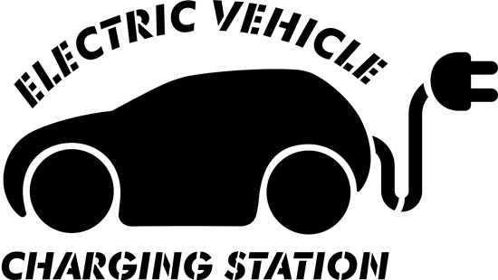 Electric Vehicle Charging Station Stencil