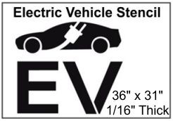 Electric Vehicle Charging Station Stencil