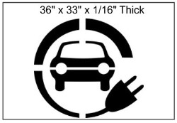 Electric Vehicle Charging Station Stencil