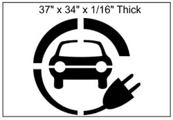 Electric Vehicle Charging Station Stencil