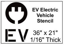 Electric Vehicle Charging Station Stencil