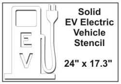 Electric Vehicle Charging Station Stencil