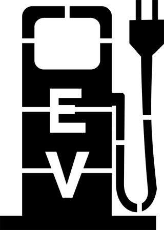 Electric Vehicle Charging Station Stencil