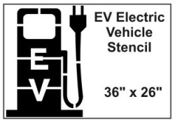 Electric Vehicle Charging Station Stencil