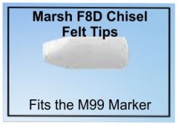 M99 Marsh Refillable Marker Felt-Tip Marker
F8D Chisel Felt Tip Replacements, 12/pack