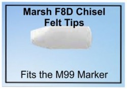 M99 Marsh Refillable Marker Felt-Tip Marker
F8D Chisel Felt Tip Replacements, 12/pack