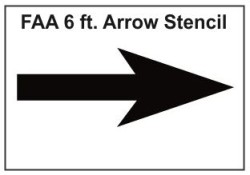 6 Foot Arrow FAA Stencil