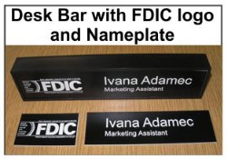 8029 Plastic Desk Bar with FDIC Logo
FDIC Logo and Nameplates