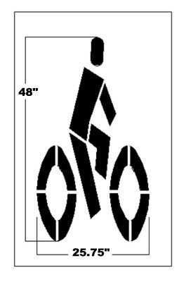 BIKE Symbol, Federal Spec.
Bike Stencil