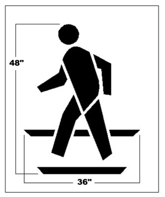 Pedestrian Crossing Stencil