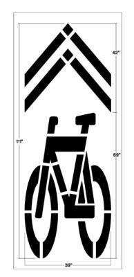 Bicycle Shared Roadway Stencil
Bicycle Stencil