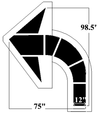 Curve Arrow Stencil