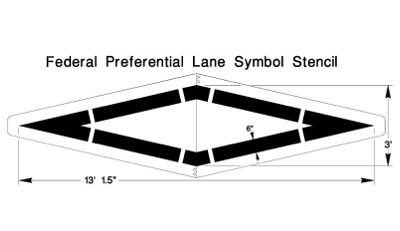 Federal Preferential Lane Stencil