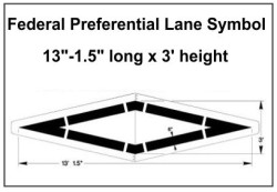 Federal Preferential Lane Stencil